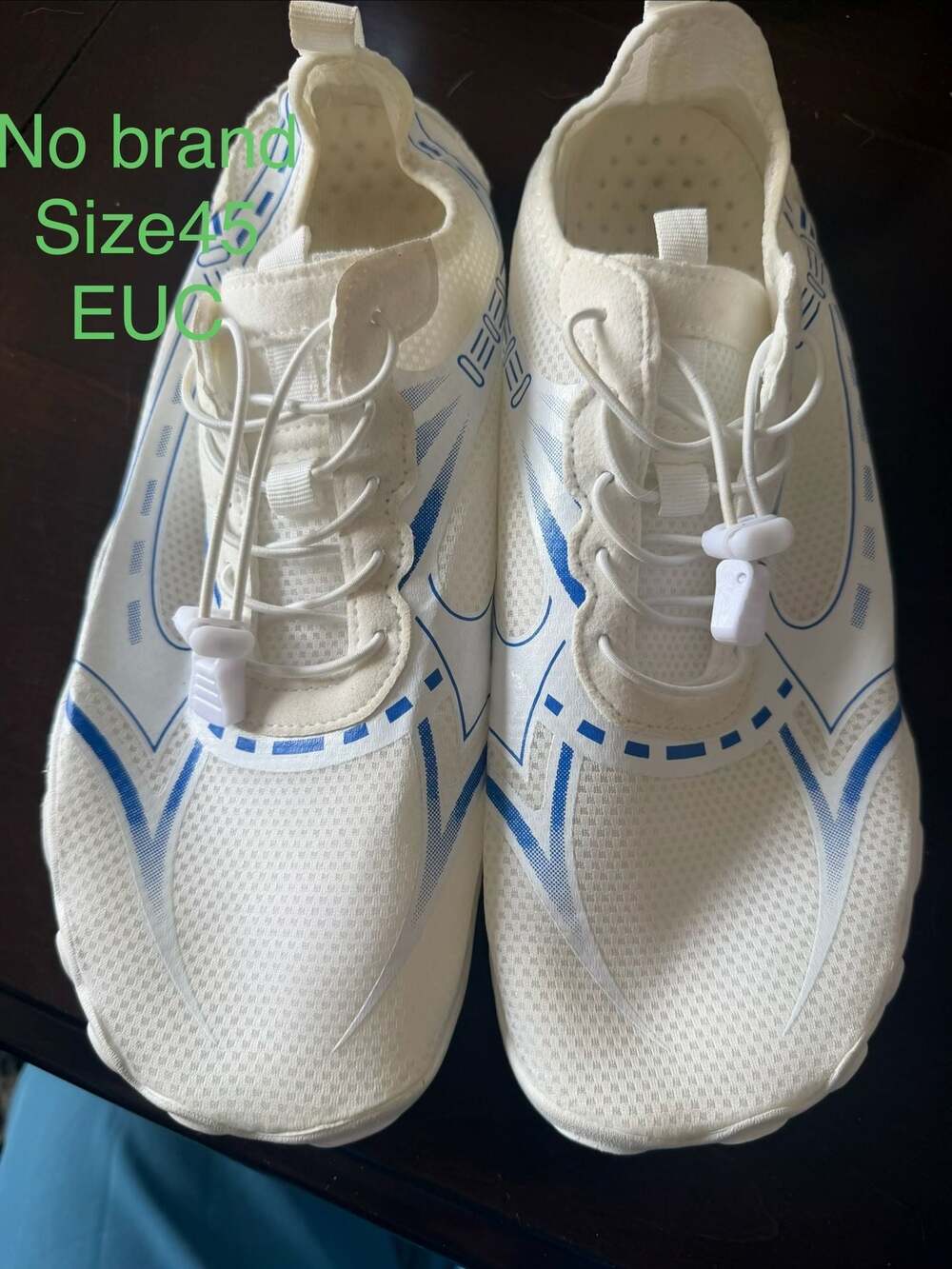 White and Blue Quick-Dry Mesh Barefoot Water Shoes